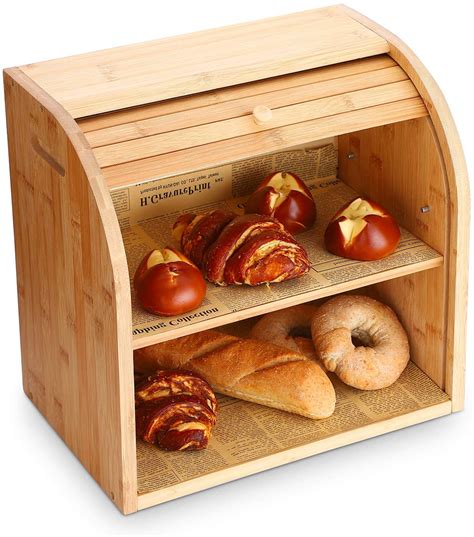 wooden bread bins for kitchen